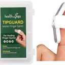 HealthAndYoga TipGuard Bendable Finger Splint for Mallet Finger Deformity -Post-Surgical Care- Adjustable Straightener -Trigger Finger Brace - 2 Sizes Set
