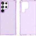 ITSKINS Hybrid R // Spark Clear Glitter Phone Case for Samsung Galaxy S23 Ultra, Slim Hybrid Case, Anti-Yellowing, Shockproof Cover Military Protective Phone Case - Light Purple