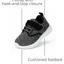 Toddler Sneakers Wide Toe Box Barefoot Shoes for Boys & Girls, Breathable Mesh, Lightweight Non-Slip Walking & Running Shoes (Gray) Size: 8