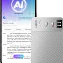 AI Voice Recorder, Transcribe & Summarize AI Audio Recorder, Support 121 Languages, 64GB Memory, Wireless Charging, App/Web Control, Digital Recording Device for Lectures, Meetings, Calls, Silver