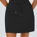Womens Skirt Tennis Outfit Casual Summer Athletic Sport Short Skort (Large, Black)