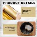 Maxdot 2 Pcs 2.6 Gallon/10 L Gold Bathroom Trash Can with Flip Lid and Toilet Brush Set, Stainless Steel Garbage Trash Can with Toilet Bowl Cleaner for Home Office Hotel Bathroom Bedroom Kitchen