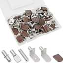 104Pcs Shelf Pins Kit,4 Styles Nickel Plated Shelf Support Pegs, Bookshelf Pegs for Shelves, Cabinet Shelf Bracket Pegs Shelf Pins Holders for Kitchen Furniture & Closet ( 5mm & 1/4inch )