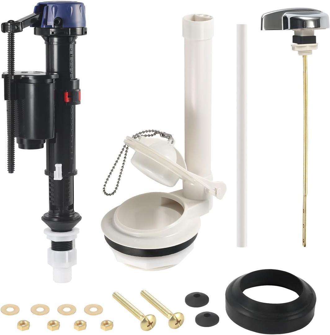Toilet Flush Valve Kit & Toilet Water Fill Valve Fit for American Standard Champion 4 & Titan, Fit for Duravit Adjustable Quiet Fill Valve