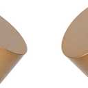 Ivilon End Cap Finials for Curtain Rods of 7/8 and 1 Inch Diameter Color Warm Gold