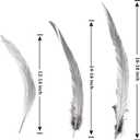 THARAHT 50PCS Rooster Coque Tail Feathers Bulk Natural 12-14Inch 30-35cm for Crafting Wedding Gras Masquerade Party Performances DIY Decoration Rooster Tail Feather,Silver
