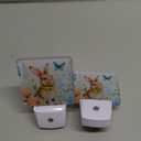 2Pack Easter Night Light Plug-in,The Rabbit in The Flowers Dusk to Dawn Smart Sensor Led Nightlight for Bedroom Bathroom Kitchen Hallway Stairs Energy Efficient Decor Desk Lamp (color-8)