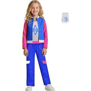 Kids Girls Zombies Character Costume with Wristband, Size: 10-12 Years