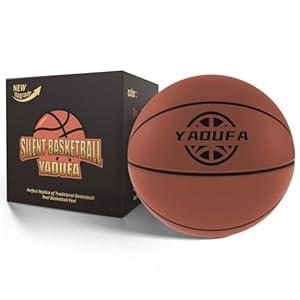 Silent Basketball Size 7 (29.5") 600G Real Basketball Feel 2025 Material Upgrade New Indoor Foam Silent Training Ball High Bounce for Quiet Dribbling and Indoor Training 