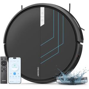 AIRROBO Robot Vacuum and Mop, 3000Pa Strong Suction Power Vacuum Mop Robot, Wi-Fi/App/Alexa, Self-Charging Robotic Vacuum for Hard Floor, Pet Hair and Low-Piled Carpet, Slim Design, QuietP30