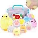 10 Pack Taba Squishy Toys kit with Toy Box & Cute Stickers, Kawaii taba Squishies Stress Relief Toys Party Favors for Kids 4-8 8-12, Squishy Fidget Toys for Kids Easter Gifts Easter Basket Stuffers