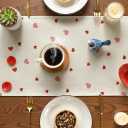 2 x Valentines Day Table Runner for Valentines Day Decor Table, Valentine Runner for Dining Kitchen Table, Table Runner Hearts, 13x72 Inch (Be Mine Heart Tree)