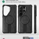 Strong Magnetic for Samsung Galaxy S26 Ultra Case Leather,[Compatible with MagSafe], Adjustable Kickstand, Shockproof Protective Cover for Samsung S26 Ultra (Black)