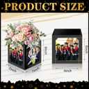 18 Pcs Graduation Photo Box Centerpieces Table Photo Display Frames for 6 x 4 Inch Pictures Graduation Party Table Decorations and Congrats Grad Gifts (Black)