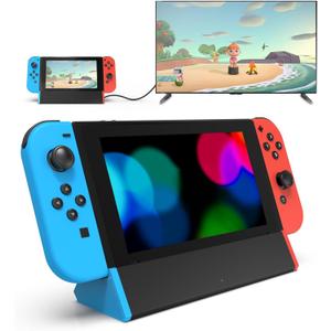 SIWIQU TV Dock Station for Nintendo Switch/Switch OLED, Portable TV Docking Station Replacement with 4K HDMI Adapter/Type C Port/USB Port for Official Nintendo Switch (for Switch/OLED)