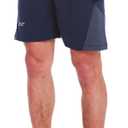 EZRUN Men's 7 Inch Quick Dry Running Shorts Workout Sport Fitness Short with Liner Zip Pocket (Medium, Blue)