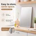 Stainless Steel Cutting Board with Lip, 304 Food Grade Steel Chopping Mats for Kitchen Countertop (16"x20"), 11.7"L x 11.7"W