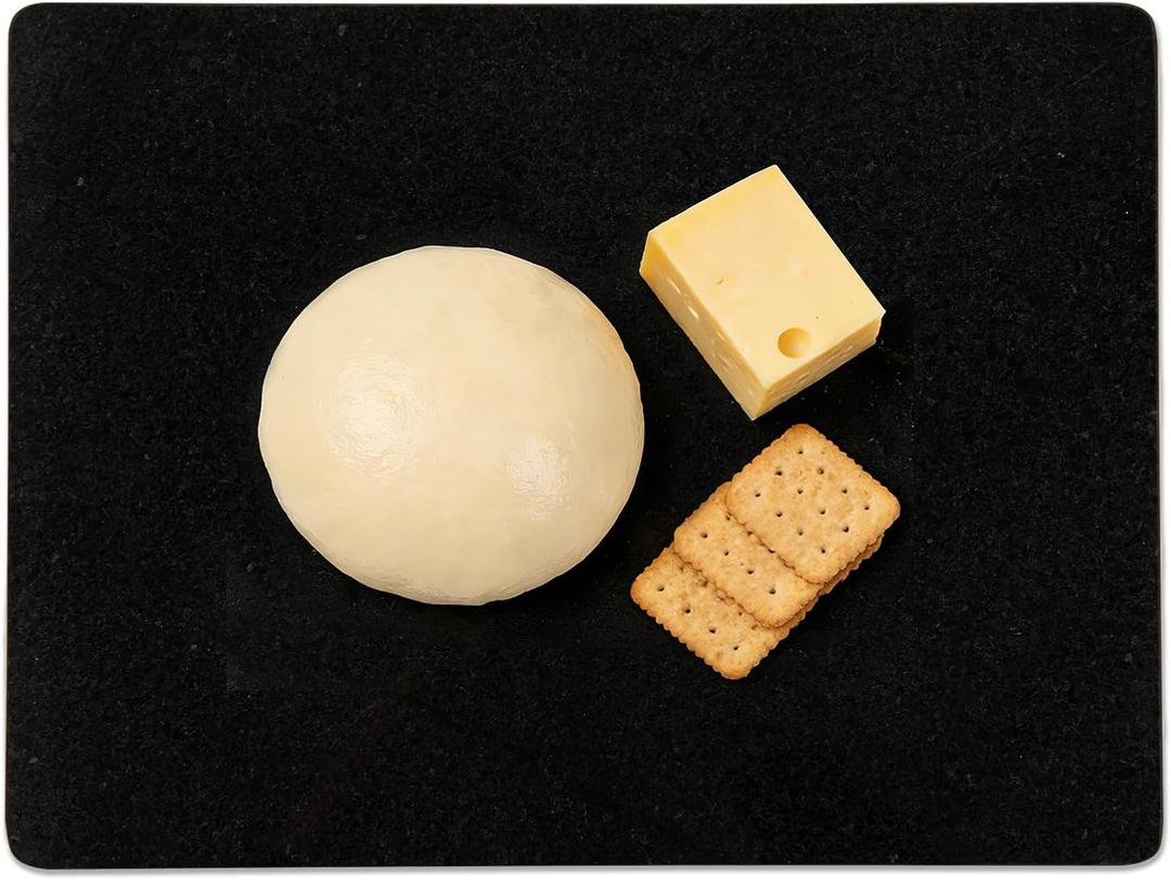 Granite Cutting Board 12x16 Inch, Marble Slab Pastry Board With Non-Slip Feet For Baking, Cheese, Charcuterie, Chocolate