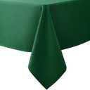 Biscaynebay Textured Fabric Rectangle Table Cloth 90x156 Inch, Hunter Green Water Resistant Tablecloths for Dining, Kitchen, Wedding and Parties etc. Machine Washable
