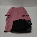 Huukeay 3 Pack Women's Oversized Gym T Shirts Short Sleeve Side Split Crewneck Tops Casual Workout Baggy Basic Tee (Large, Black, Dark Gray, Rose Pink)