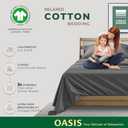 THREAD SPREAD 100% Organic Cotton Sheets Full Size - 4 PC Organic Cotton Full Percale Weave Sheet Set, Soft, Cooling, Crisp & Breathable, 16" Deep Pocket Hotel Quality Bedding Set - Dark Grey