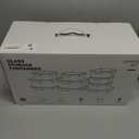 10-Pack Glass Food Storage Containers with Tempered Lids  Borosilicate, Airtight, Oven-Safe (-4F~950F), BPA-Free, 4.4 & 1.6 Cup, Leak-Proof, Dishwasher Safe (Blue)