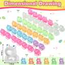 50 Pcs Mini Resin Luminous Frogs Glow in The Dark Tiny Frogs Animals Miniature Figurines Portrait Landscape Aquarium DIY Birthday Party Ornament Accessories Charms Party Favors (Colorful)