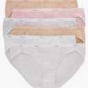 Hanes womens Bikini Panties Pack, Soft Cotton Underwear, 6-pack (Retired, Colors May Vary).S