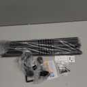 Industrial Curtain Rods for Windows 48 to 84 Inches, Blackout Wrap Around Curtain Rod, for Indoor and Outdoor, 7/8 Inch Diameter, 35 to 75 Inches, Black