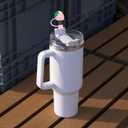 5 x Straw Cover for Stanley Cup, 6Pcs Silicone Straw Topper Compatible with Stanley 30&40 Oz Tumbler, Stanley Cups Accessories