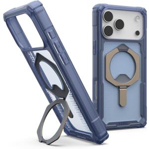 URBAN ARMOR GEAR UAG Designed for iPhone 17 Pro Max Case with Kickstand Plasma XTE - Compatible with MagSafe Translucent Military Grade Protective Cover, Cloud Blue