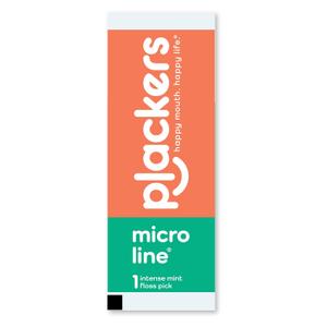 Plackers Micro Line Floss Picks - Intense Mint, Floss Fiber Made Without PTFE, 500 Count