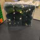 Velvet Christmas Ball Ornaments Set-46pcs Flocked Shatterproof Christmas Tree Decorations Plastic Xmas Decorative Hanging Ornaments for Xmas Holiday Home Decor,3 Sizes(Dark Green)