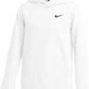 Nike Youth Fleece Pullover Hoodie (Medium, White)