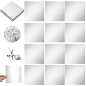 Yaocom 150 Packs Aluminum Metal Crafts DIY Foil Thick for Art Project Aluminum Flashing Roll Wide Sheet Multipurpose Metal Sheets (6 Inch X 6 Inch X 0.07 mm,Grey)