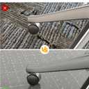 46"x 60" Clear Office Chair Mat for Carpet, Anti-Scratch Durable Plastic Desk Chair Mat for Rolling Chairs, Waterproof Non-Slip Carpet Protector Mat for Work, Game, Home Office