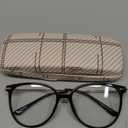 Gaoye Blue Light Blocking Glasses Women/Men, Fashion Round Cateye Frame UV Ray Filter Computer Gaming Glasses (*1-light Black Frame/Transparent Lens)