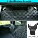 Meginc Dog Seat Covers for Back Seat, Dog Car Seat for Tesla Model 3, 100% Waterproof Pet Seat Cover Protects from Scratches, Scuffs, Hammock for Tesla with Mesh Window & Headrest Protection