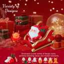 17 Pieces Mini Resin Christmas Ornaments, Miniatures Figures Tiny Decor, Santa Claus Snowman Christmas Tree Reindeer Gifts for Snow Globe Xmas Home Party Cake Toppers Dcor (17)