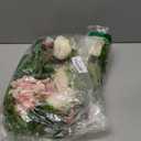 Lvydec Artificial Peony Flower Garland - 6ft Silk Peony Garland with Champagne and White Flowers for Wedding Party Table Decoration