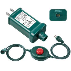 Meonum LED Power Supply with 1/2 inch Plug Foot Switch, UL Listed Transformer Replacement Class 2 Power Supply, 9 Light Modes Low Voltage Transformer US Adapter for Christmas Tree Light (TS-13W29V)