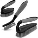 Scrub Brush Set of 3pcs - Cleaning Shower Scrubber with Ergonomic Handle and Durable Bristles - Grout Cleaner Brush - Scrub Brushes for Cleaning Bathroom/Shower/Tile/Kitchen/Floor/Bathtub/Carpet