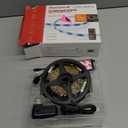 Honeywell 16.4ft Weatherproof 20-Color LED RGB Strip Light for Indoor and Outdoor Use, with Remote Control, Dimmable Lights, 4 Music Sync Modes, 8 Effects Modes