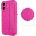 OOK Compatible with iPhone 17 Leopard Case with Wrist Strap, Hot Pink Leopard TPU Shockproof Protection Slim Cover with Camera Protection for Women Girls, for 6.3inch