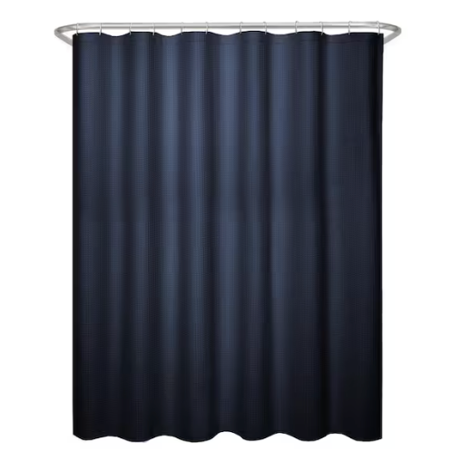 Fabric Shower Curtain 12 Button Holes Machine Washable 70 in W x 72 in H