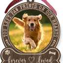 Dog Photo Frame Memorial Ornaments 2026 - Passing Away, Remembrance, Memorial Gifts for Loss of Dog - Pet Loss, Pet Sympathy, Forever Loved Personalized Picture Gift (Dog With Bone)