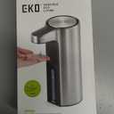 EKO Aroma 9 fl oz Automatic Liquid Soap Dispenser, Rechargeable & Water-Resistant Soap Dispenser for Kitchen and Bathroom with Adjustable Volume Control (Matte Black Steel)