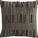 Riverbrook Home Zippered Cushion Cover Pillow with Removable Feather Filler, Bella Fossil - Brown, 20 x 20-Inch