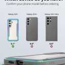 RAPTIC Shield Crystal Case for Samsung Galaxy S24, [13FT Mil-Grade Drop Protection], [Not Yellowing Tech], Durable Anodized Shockproof Aluminum Frame Slim Samsung S24 Case, Iridescent