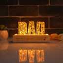 Britrio Gift for Dad Led Night Light for Fathers Day from Son Daughter Letter Light Best Dad Ever Husband Grandpa Step Father Birthday Gift Home Bedroom Decor